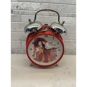 1980's Ronald McDonald Clock McDonald's Two Bell Alarm Collectible WORKS GREAT